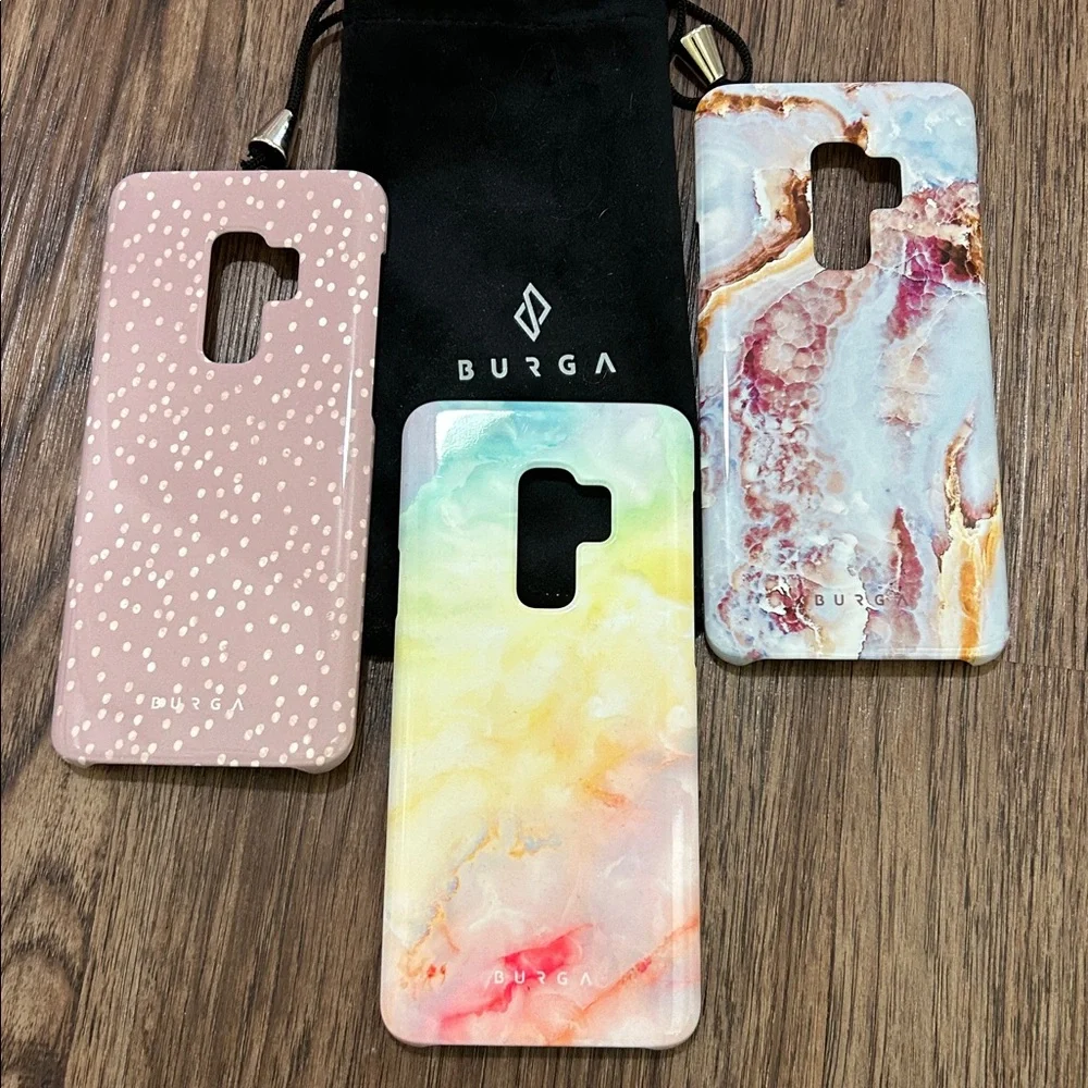 BURGA phone cases for Samsung Galaxy S9 Plus LOT OF‎ THREE great used condition